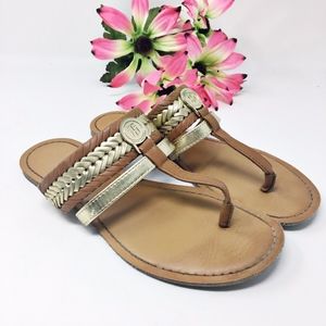 Tommy Hilfiger Twlady Brown Sandals Sz 7.5